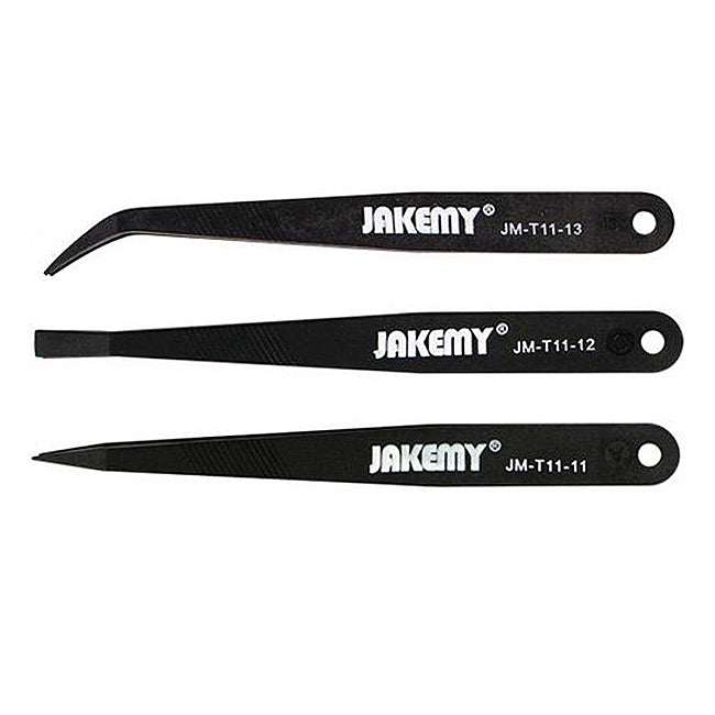 Jakemy JM-T11 Antistatische Pinzette 3in1 | Carbon | Werkstatt Werkzeug