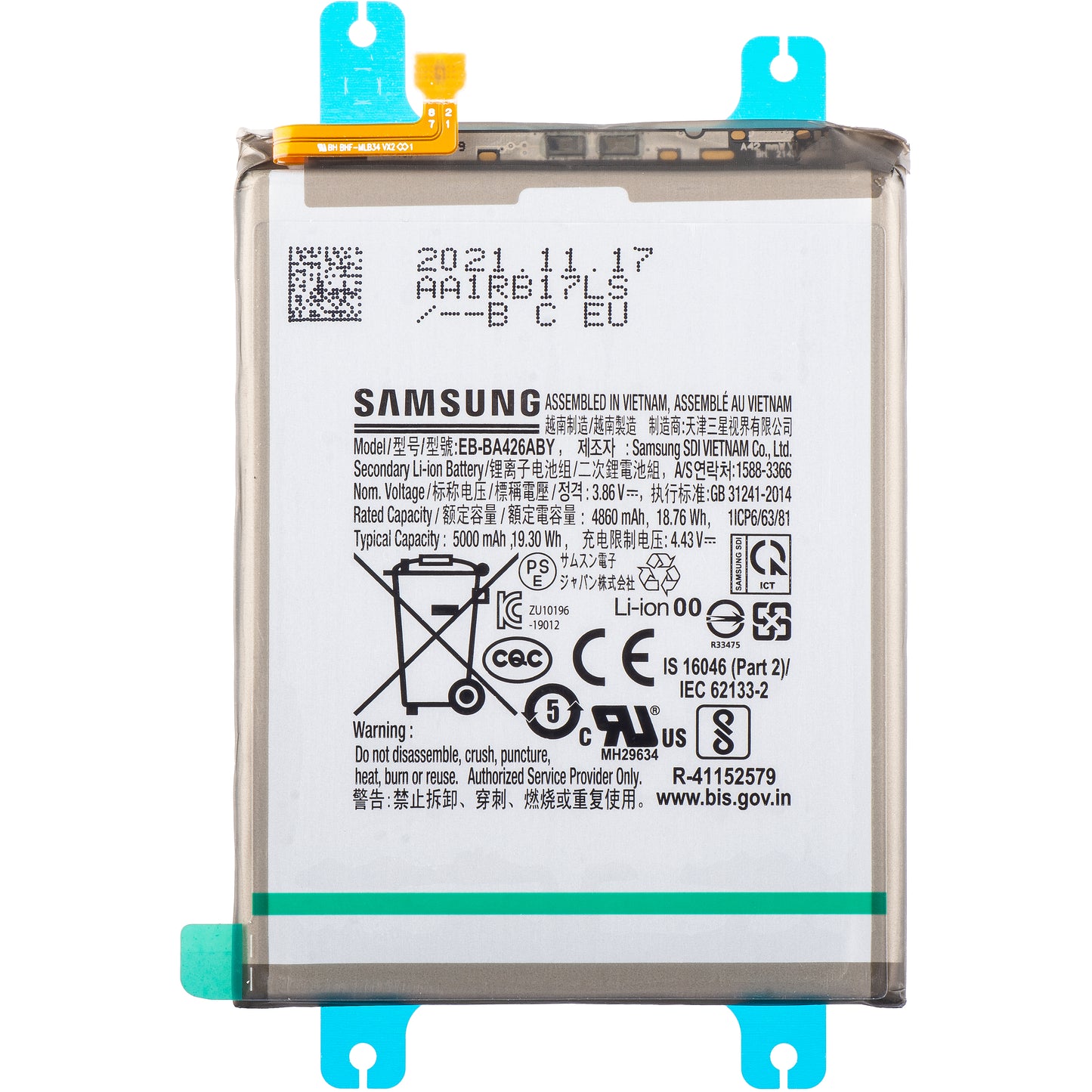 Acumulator Samsung Galaxy M22 M225 / A72 A725 / A32 5G A326 / A72 5G A726 / A42 5G A426, EB-BA426ABY, Service Pack GH82-24377A