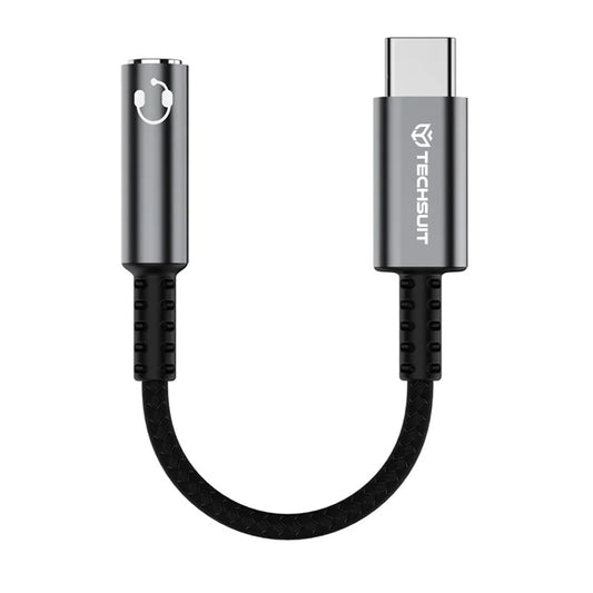 Adaptor Audio USB-C - 3.5mm Techsuit AC14 SonicPiX, Gri