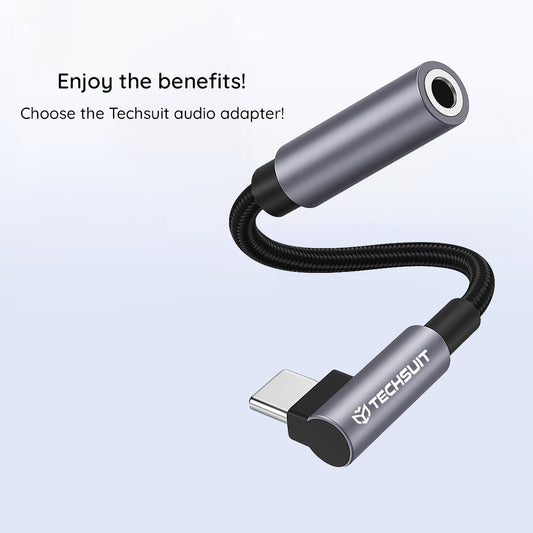 Adaptor Audio USB-C - 3.5mm Techsuit AC7 MusicDox, Gri