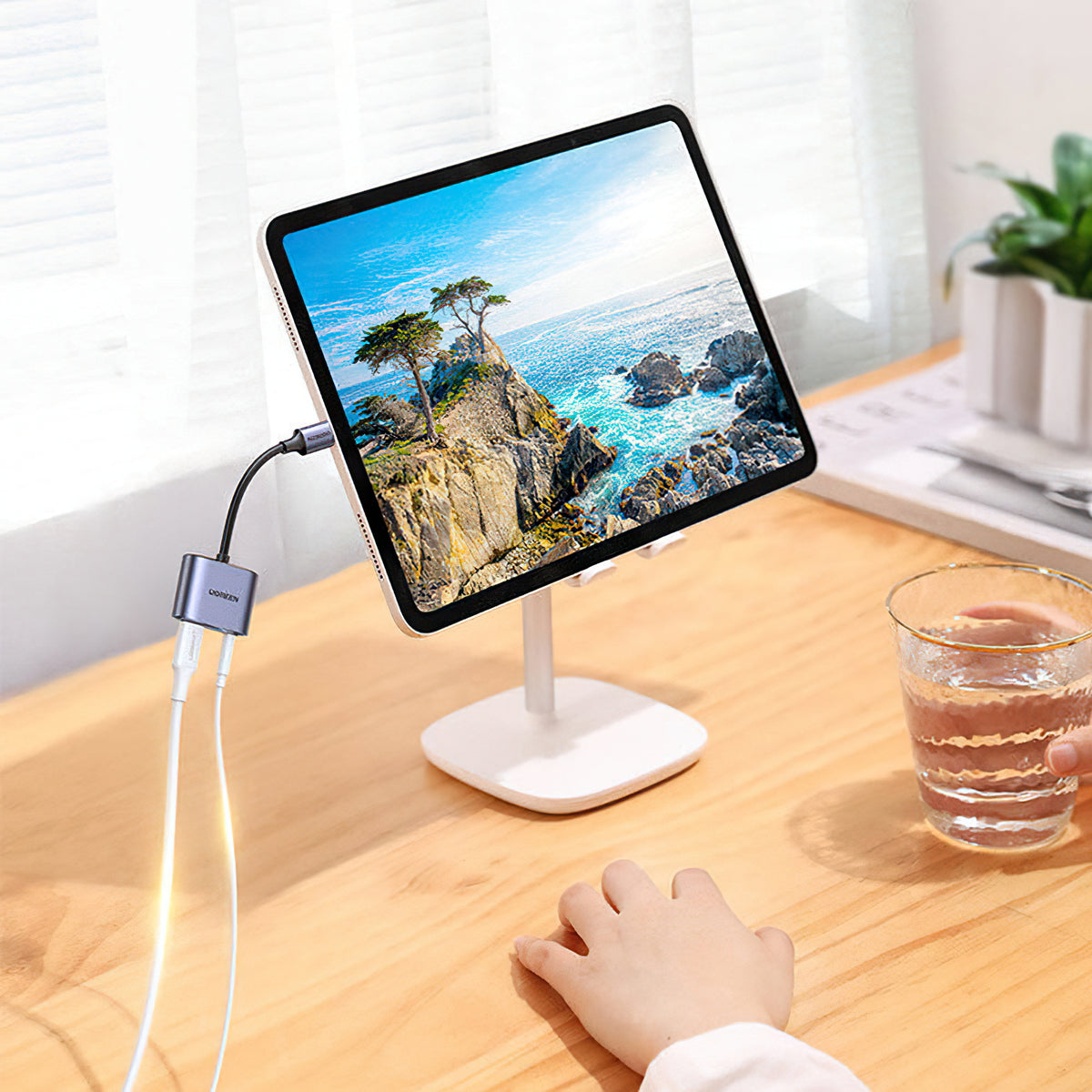 Adaptor Audio USB-C - 3.5mm / USB-C UGREEN CM231, Gri