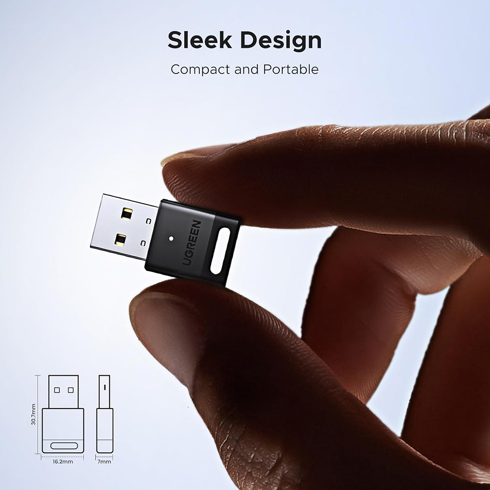 Adaptor Bluetooth USB UGREEN CM748 (45134), Negru