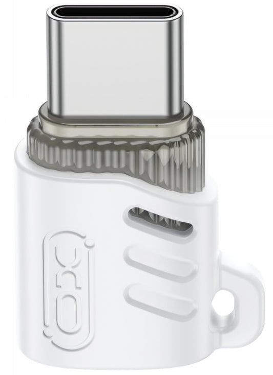 Adaptor Date si Incarcare microUSB - USB-C XO Design NB256G, Alb
