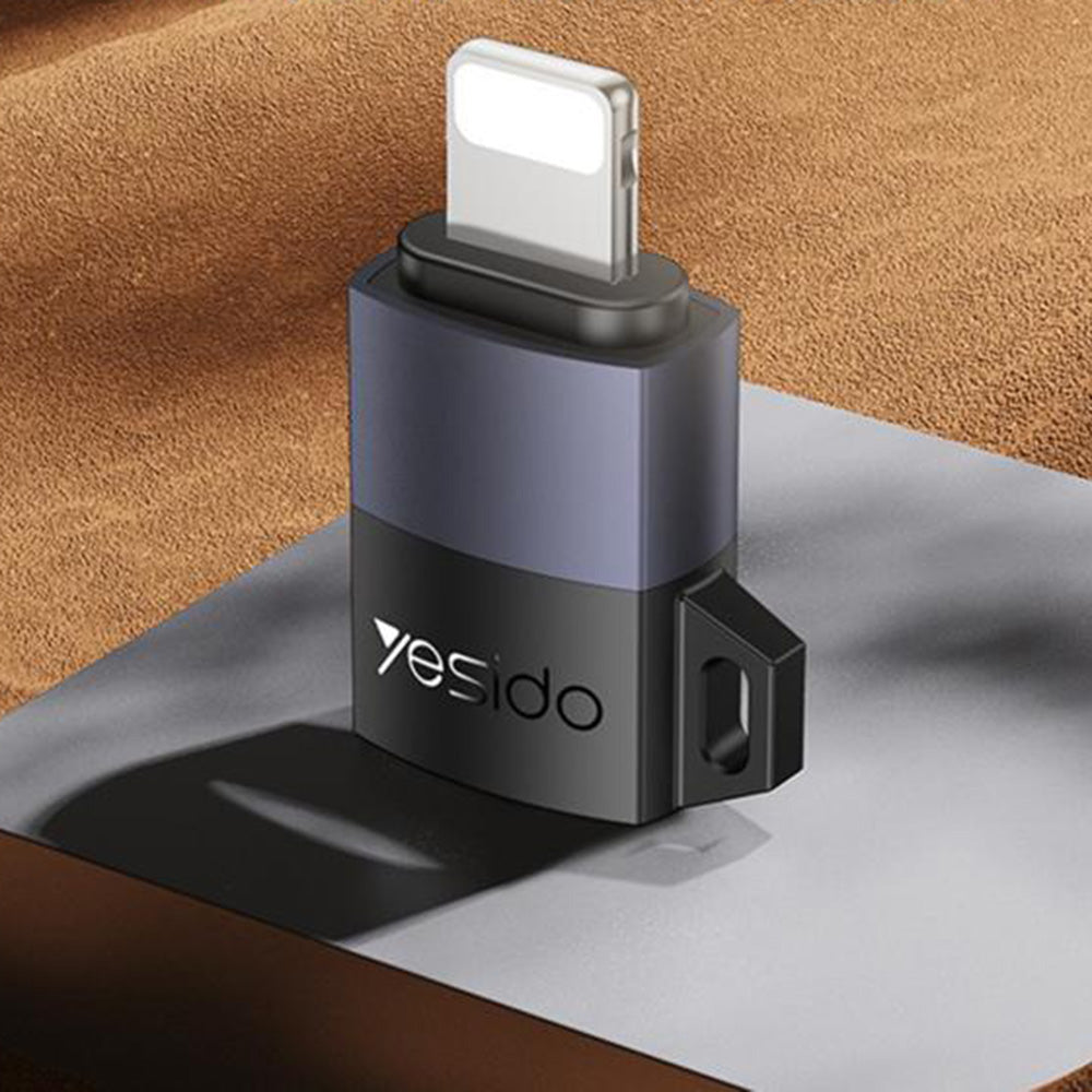 Adaptor Date si Incarcare microUSB - Lightning Yesido GS30, Gri