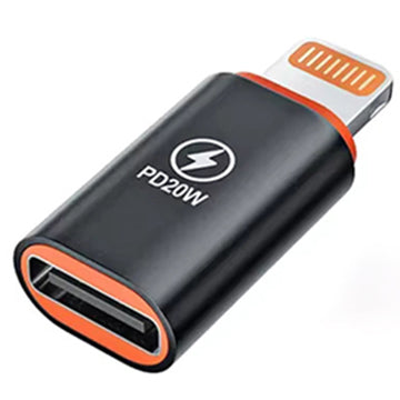 Adaptor Date si Incarcare USB-C - Lightning Techsuit A3 HyperPort, Negru Portocaliu