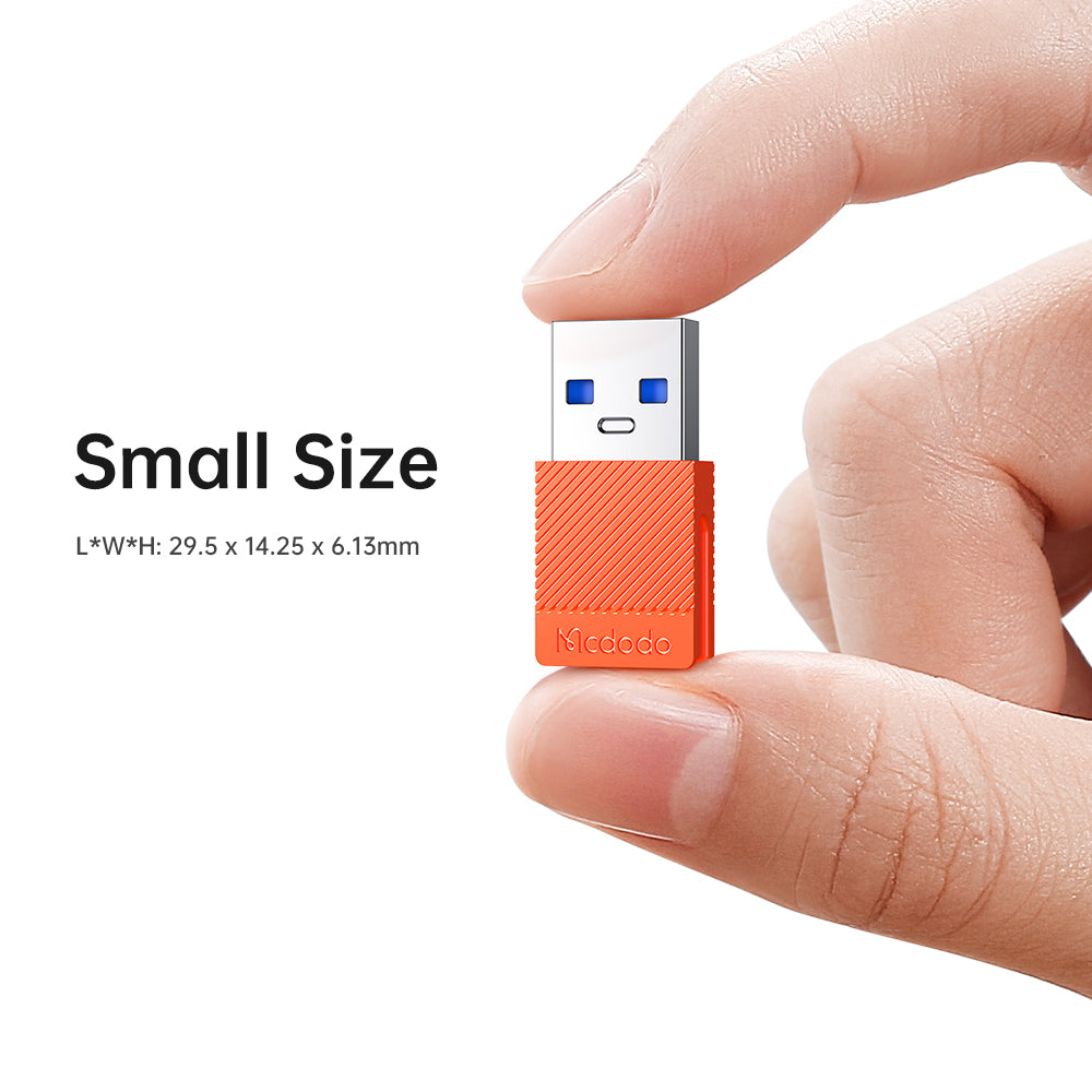 Adaptor Date si Incarcare USB-C - USB-A McDodo OT-6550, Portocaliu