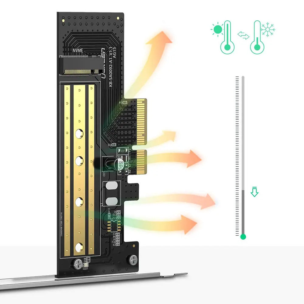 Adaptor Interfata SSD UGREEN CM302 (70503), NVMe M.2 - PCIe 3.0 X4