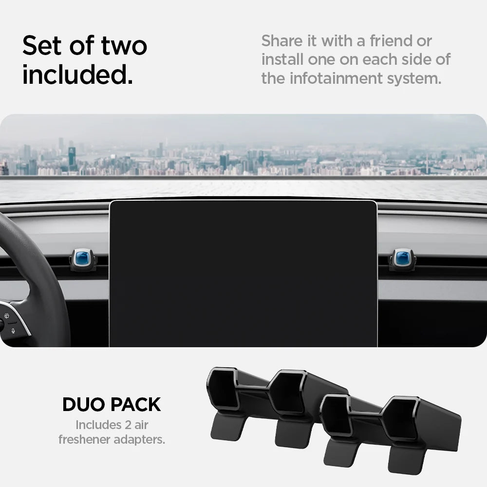 Adaptor Odorizant Auto Spigen pentru Tesla Y Juniper / 3 Highland, Set 2 bucati ACP10164