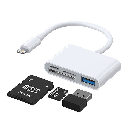 Adaptor OTG Lightning - USB-A /microSD Joyroom, Alb S-H142
