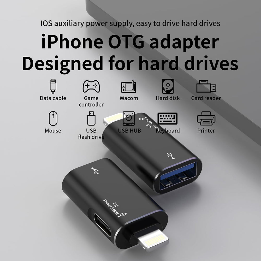 Adaptor OTG Lightning - USB-A Techsuit A18 AluVoltX, Negru
