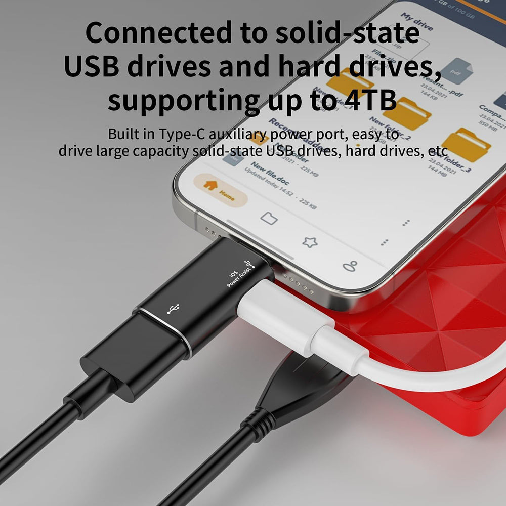 Adaptor OTG Lightning - USB-A Techsuit A18 AluVoltX, Negru