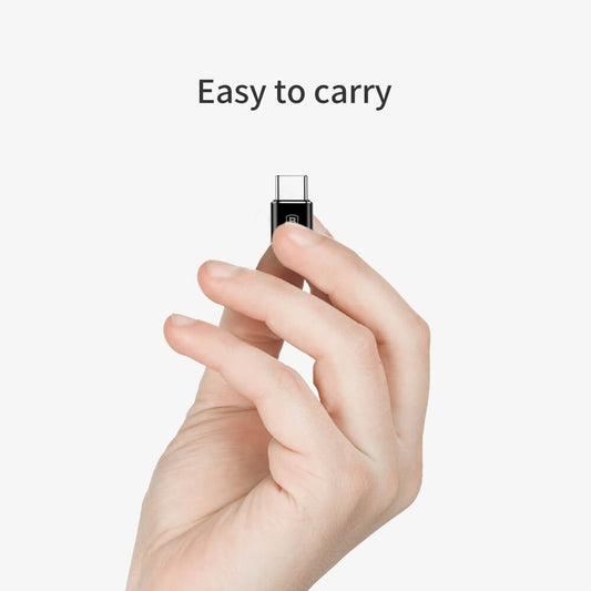 Adaptor Date si Incarcare microUSB - USB-C Baseus, Negru CAMOTG-01