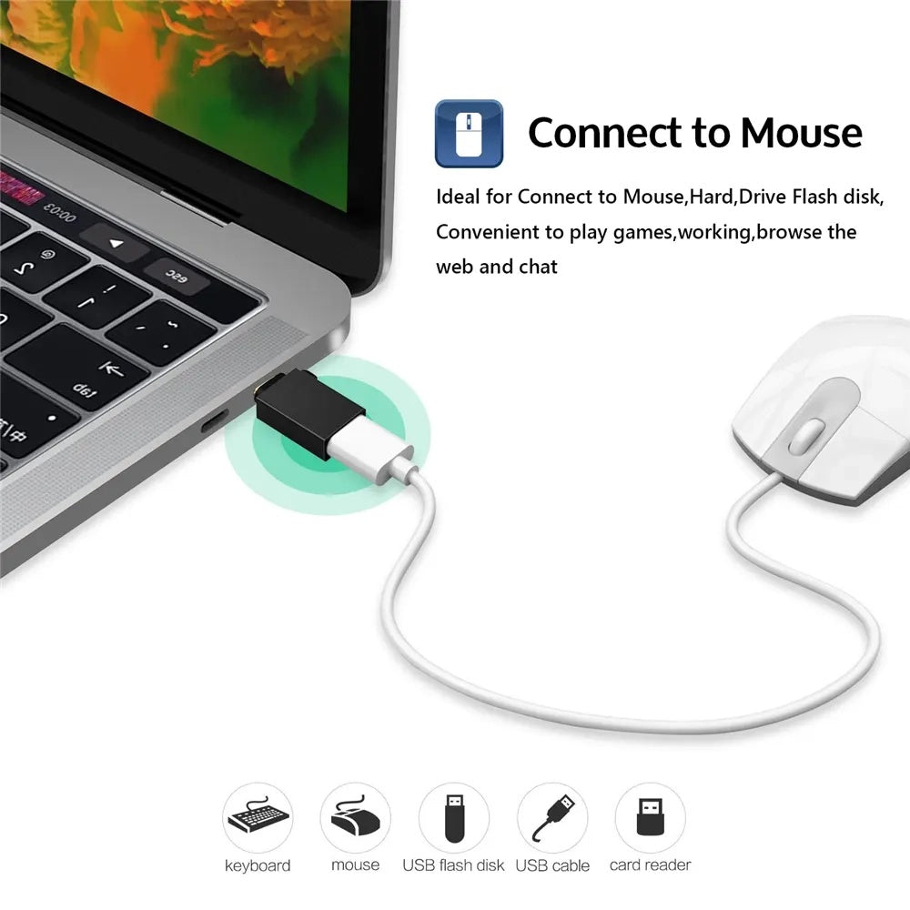 Adaptor OTG microUSB / USB-C - USB-A Techsuit A13 DuoVoltX, Gri, Set 2 bucati