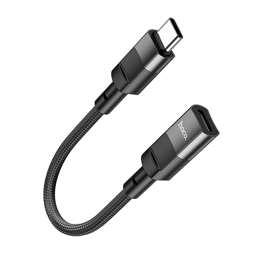 Adaptor OTG USB-C - Lightning HOCO U107, 0.1m, Negru