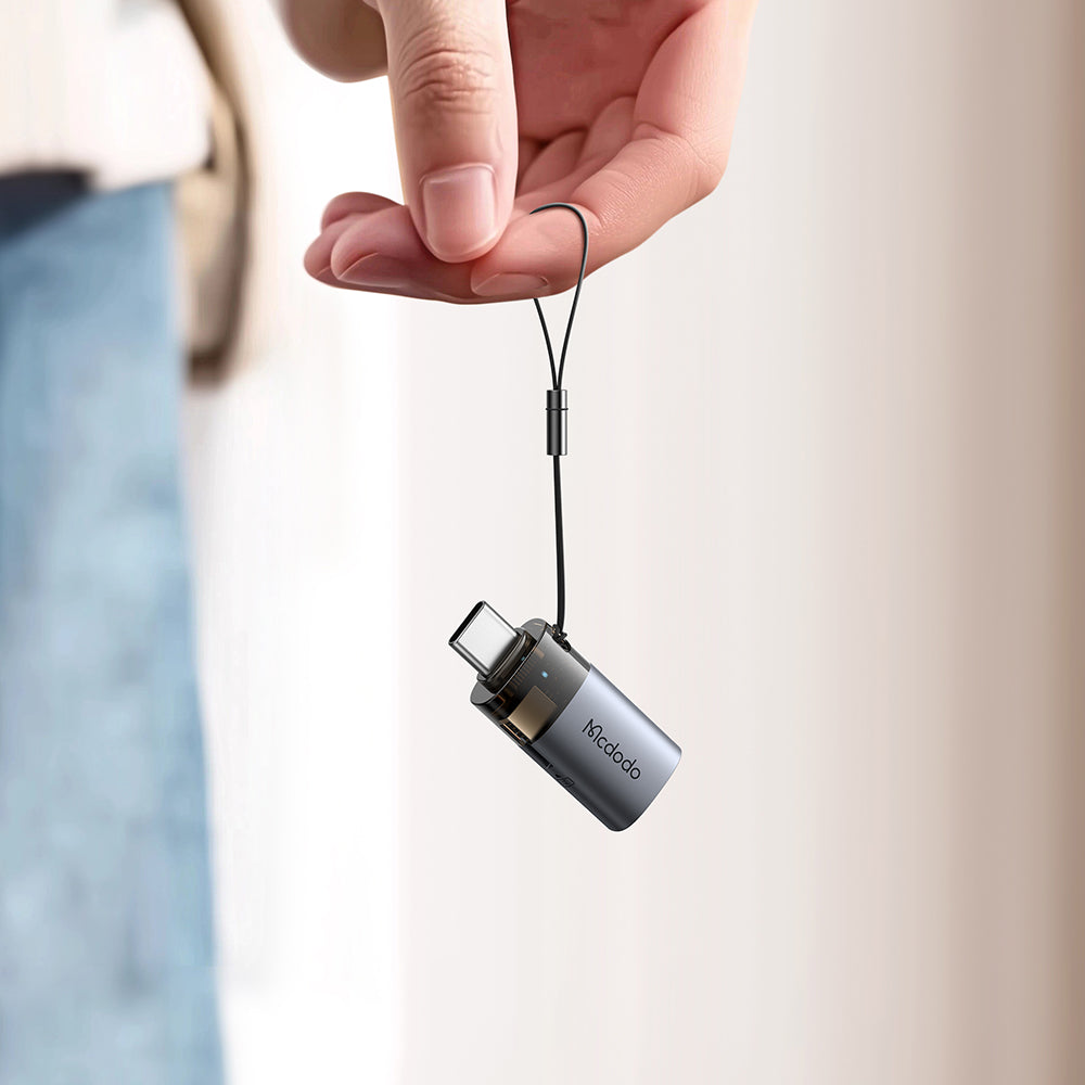 Cititor Card USB-C McDodo OT-7600, USB-A (OTG) - microSD, Negru