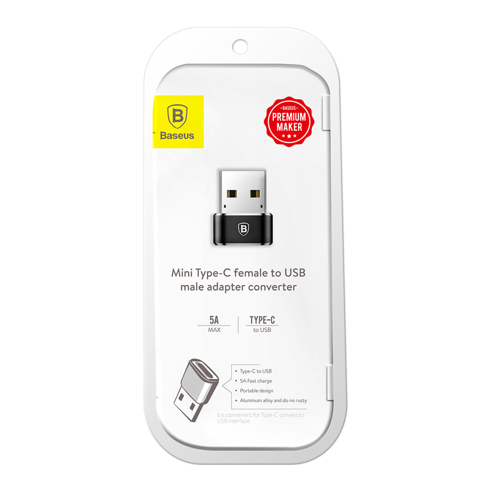 Baseus OTG-Adapter USB-C auf USB-A | Schwarz | Aluminium