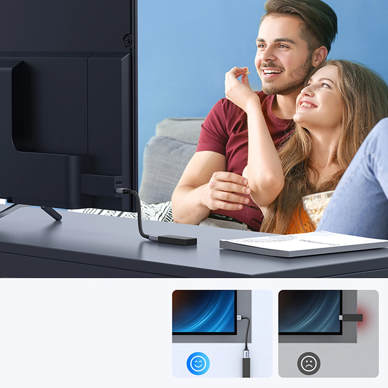 Adaptor Video UGREEN HD165, HDMI - HDMI, 8K, Gri