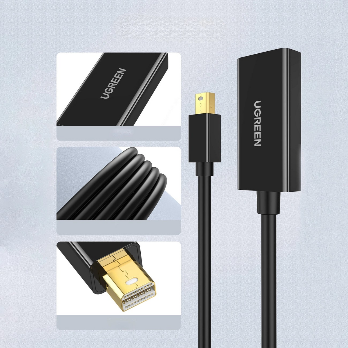 Adaptor Video UGREEN MD112, MiniDisplayPort - HDMI, 4K, Negru