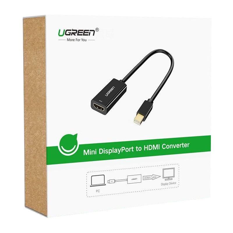 Adaptor Video UGREEN MD112, MiniDisplayPort - HDMI, 4K, Negru