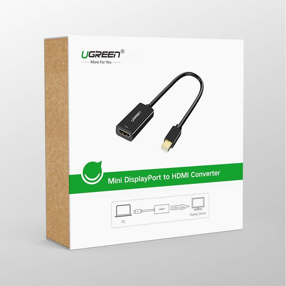 Adaptor Video UGREEN MD112 (10461), MiniDisplayPort - HDMI, Negru