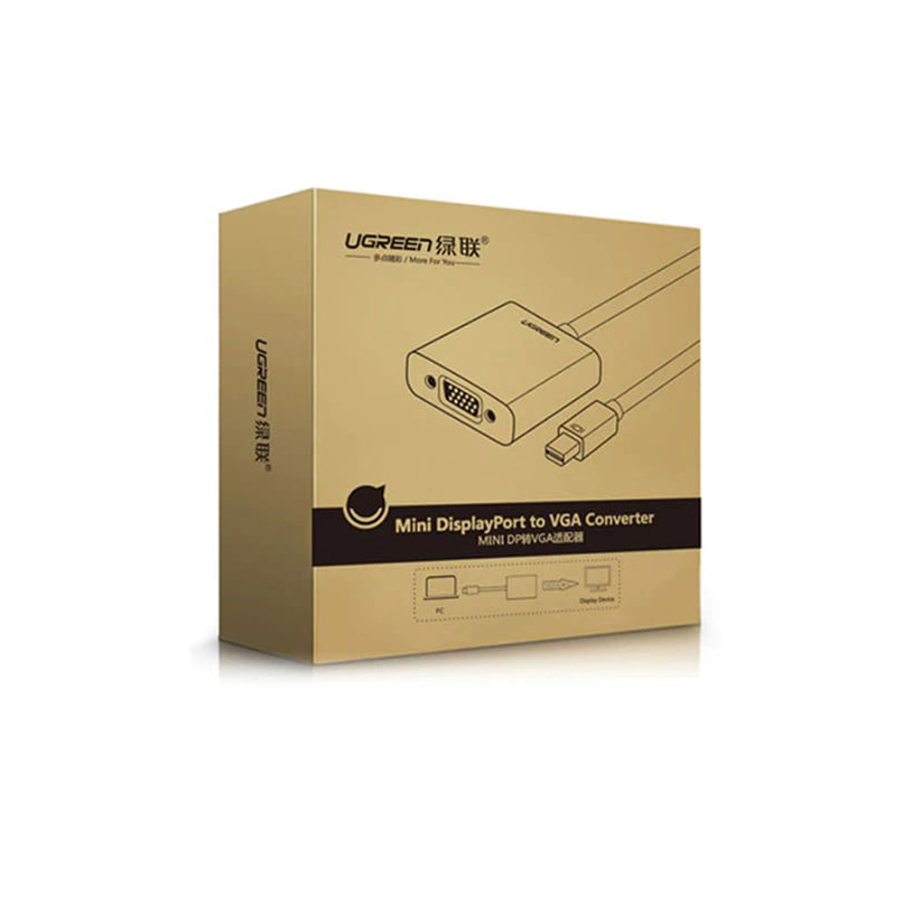 Adaptor Video UGREEN, MiniDisplayPort - VGA, 1080P, Negru
