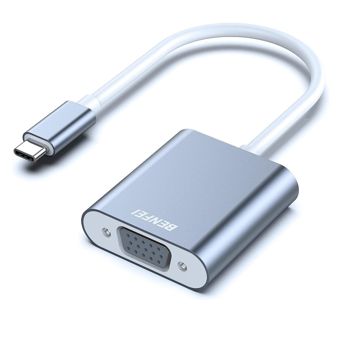 Adaptor Video Benfei, USB-C - VGA, 1080P, Gri