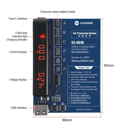 Alimentator Placa Sunshine SS-904B pentru TECNO / Infinix / Itel Series, 2in1