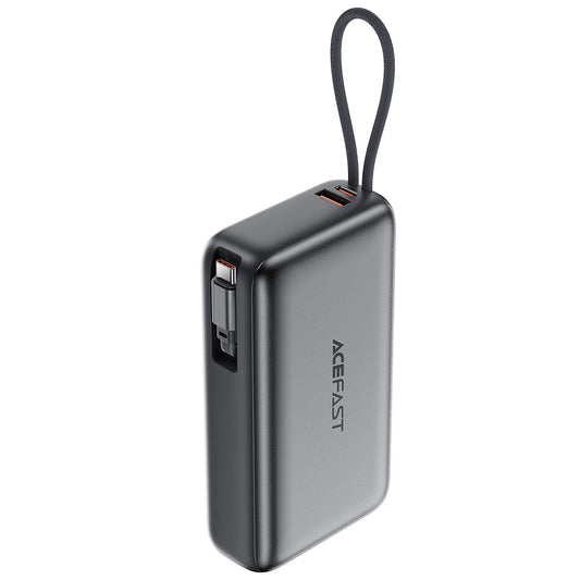 Baterie Externa Acefast M34, 20000mAh, 45W, QC + PD , 1 x USB-A - 2 x USB-C, Gri