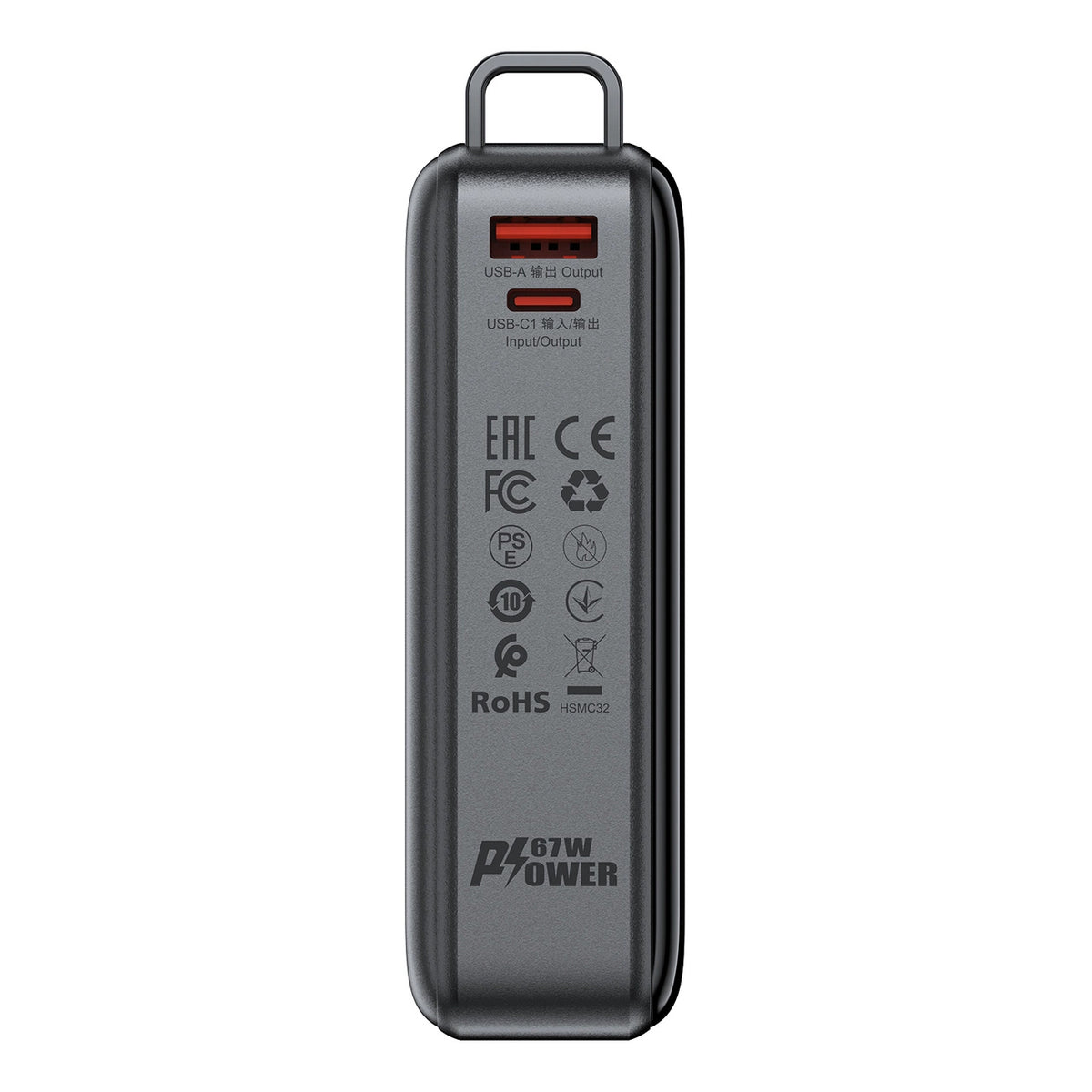 Baterie Externa Acefast M4, 20000mAh, 67W, PD, 1 x USB-A - 2 x USB-C, Neagra