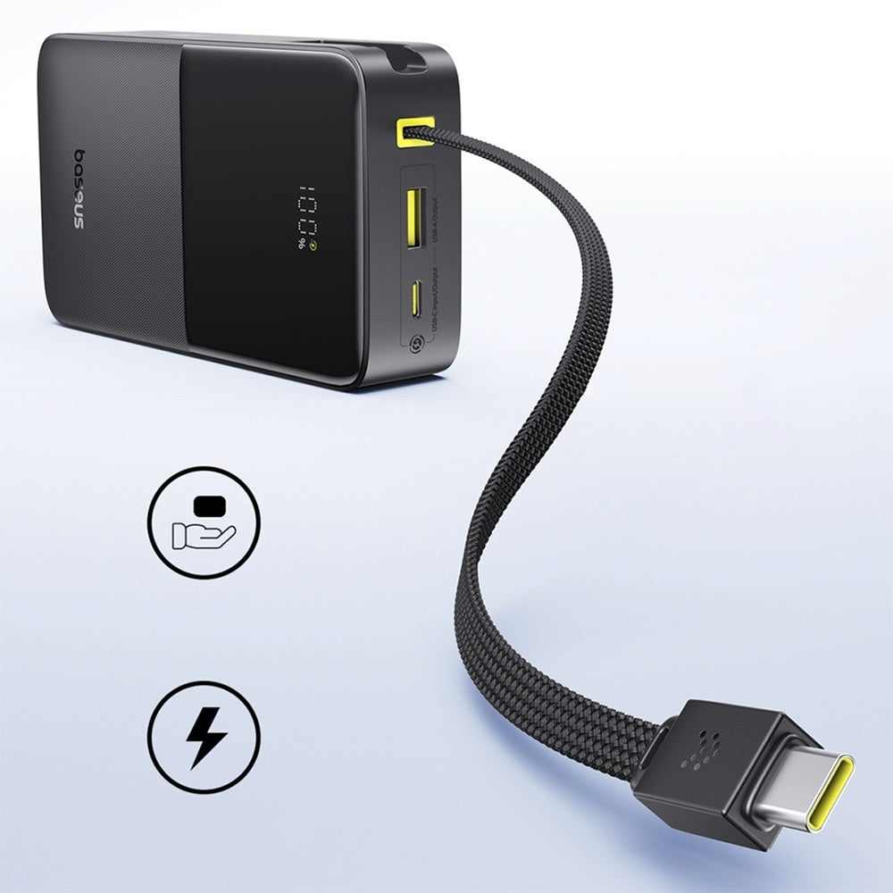Baterie Externa Baseus EnerFill Bipow2 Pro, 20000mAh, 22.5W, QC + PD, 1 x USB-A - 2 x USB-C, Neagra E0027701