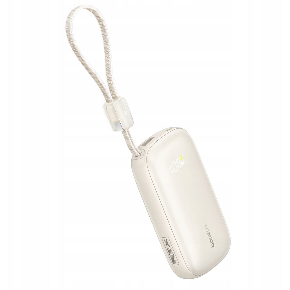 Baterie Externa Baseus EnerFill FC21 Qpow 3 Ultra, 20000mAh, 22.5W, QC + PD, 1 x USB-A - 1 x USB-C, Bej E0027M01
