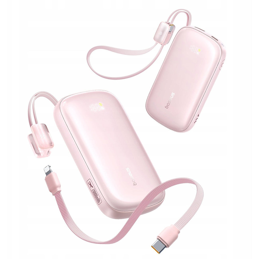 Baterie Externa Baseus EnerFill FC21 Qpow 3 Ultra, 20000mAh, 22.5W, QC + PD, 1 x USB-A - 1 x USB-C, Roz E0027M02