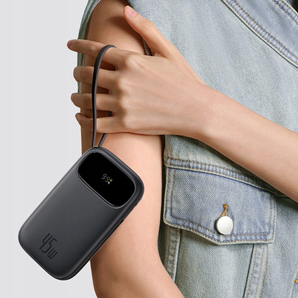 Baterie Externa Baseus EnerFill FC31 Qpow 3, 10000mAh, 45W, QC + PD, 1 x Lightning - 1 x USB-A - 2 x USB-C, Mov E0028C02