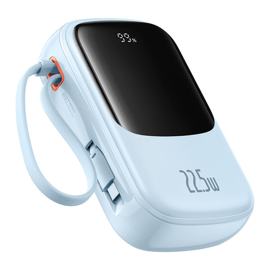 Baterie Externa Baseus Qpow Pro+, 20000mAh, 22.5W, QC + PD, 1 x USB-A - 2 x USB-C, Albastra P10067103313-00