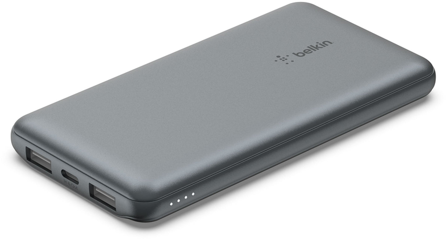 Baterie Externa Belkin BoostCharge, 10000mAh, 15W, 1 x USB-C - 2 x USB-A, Gri BPB011btGY