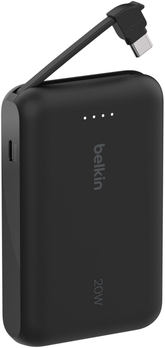 Baterie Externa Belkin BoostCharge, 10000mAh, 20W, PD, 2 x USB-C, Neagra BPB021hqBK