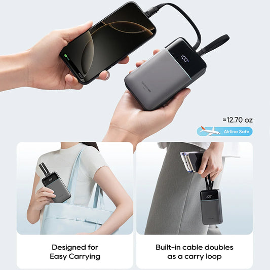 Baterie Externa Cuktech LPB200NL, 20000mAh, 40W, QC + PD, 1 x Lightning - 1 x USB-A - 2 x USB-C, Gri CKB200NLGLGY