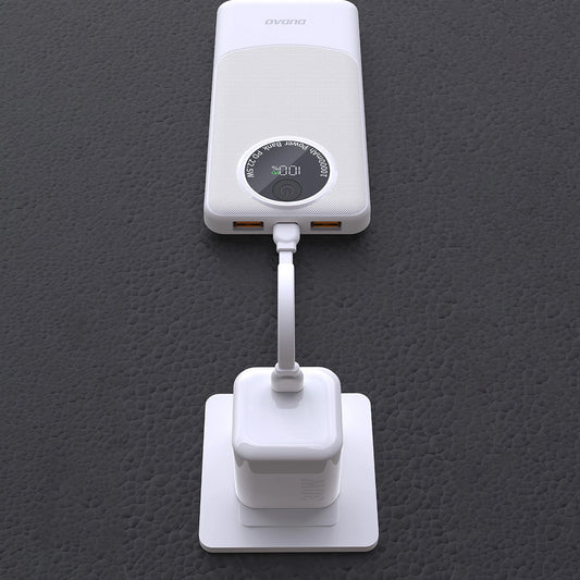 Baterie Externa Dudao K12Pro, 20000mAh, 22.5W, QC + PD, 1 x USB-C - 2 x USB-A, Alba