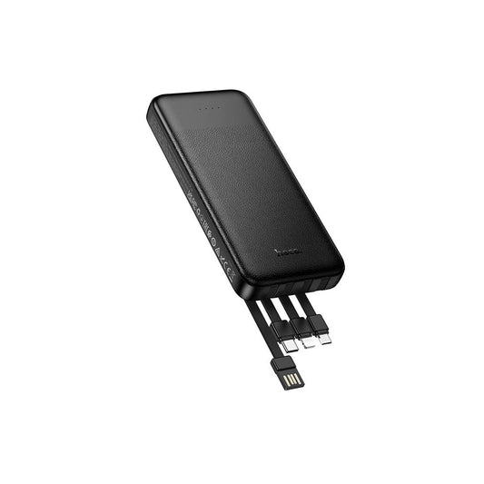 Baterie Externa HOCO J163, 10000mAh, 10W, 1 x Lightning - 1 x microUSB - 2 x USB-A - 1 x USB-C, Neagra
