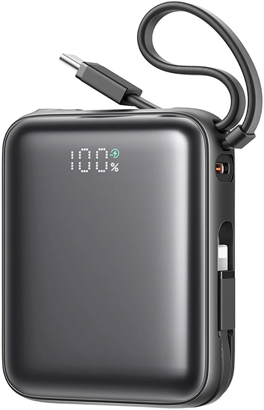 Baterie Externa Joyroom JR-PBF27, 10000mAh, 22.5W, QC + PD, 1 x Lightning - 2 x USB-C, Neagra