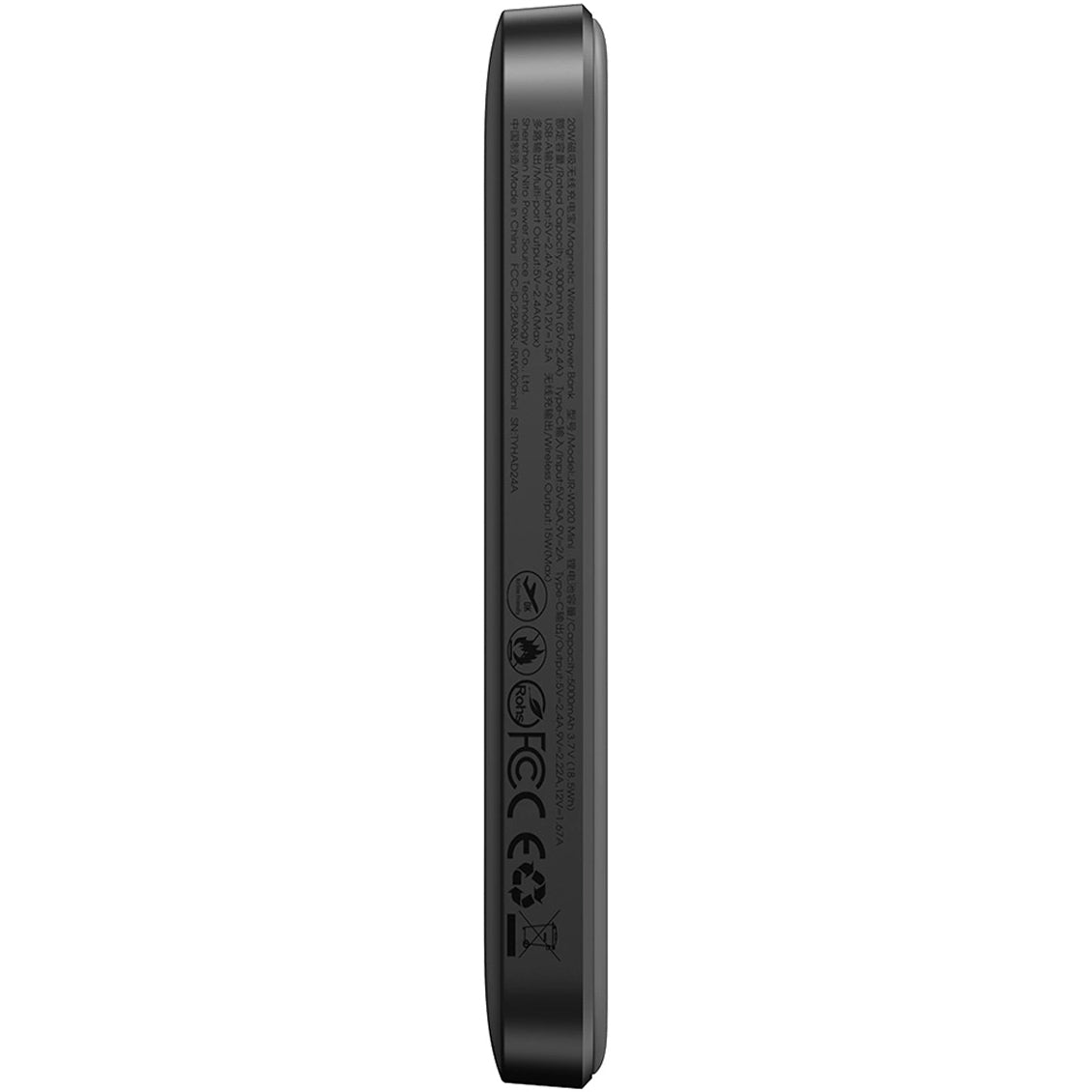 Baterie Externa Wireless Joyroom JR-W020 Mini, 5000mAh, 20W, QC + PD + FQI, 1 x QI - 1 x USB-A - 1 x USB-C, Neagra