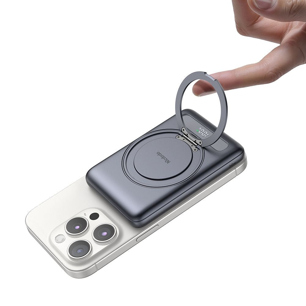 Baterie Externa Wireless McDodo MC-8361 Meta, 5000mAh, 20W, PD + FQI, 1 x QI - 1 x USB-C, Gri