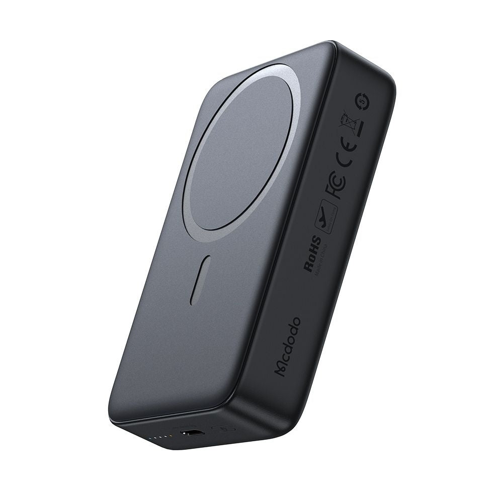 Baterie Externa Wireless McDodo MC-5021 Ambilight, 20000mAh, 20W, PD + FQI, 1 x QI - 1 x USB-C, Neagra
