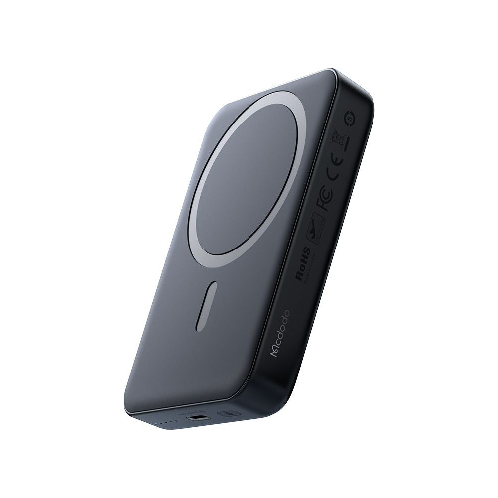 Baterie Externa Wireless McDodo MC-5931 Ambilight, 10000mAh, 30W, PD + FQI, 1 x QI - 1 x USB-C, Neagra