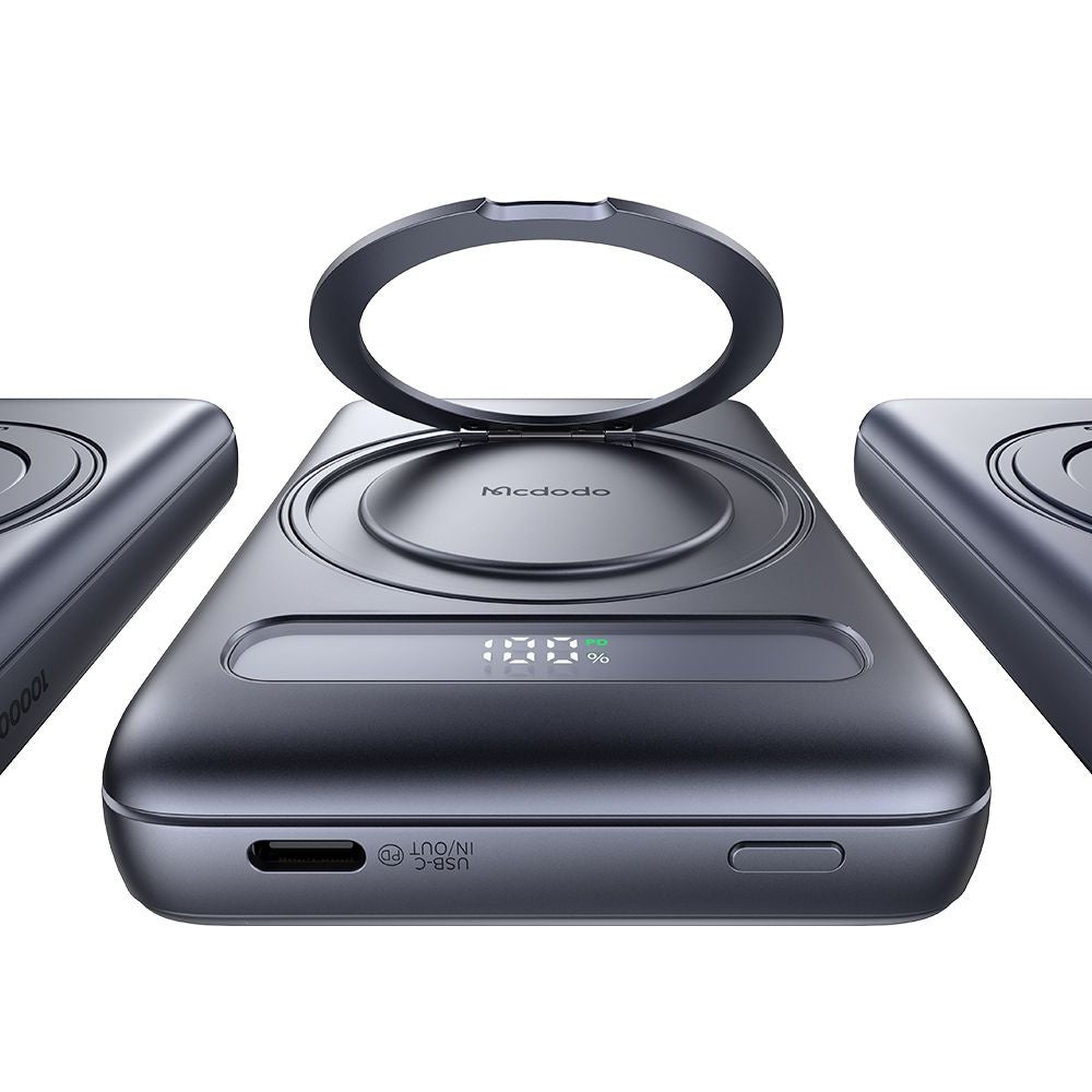Baterie Externa Wireless McDodo MC-8371 Meta, 10000mAh, 20W, PD + FQI, 1 x QI - 1 x USB-C, Gri