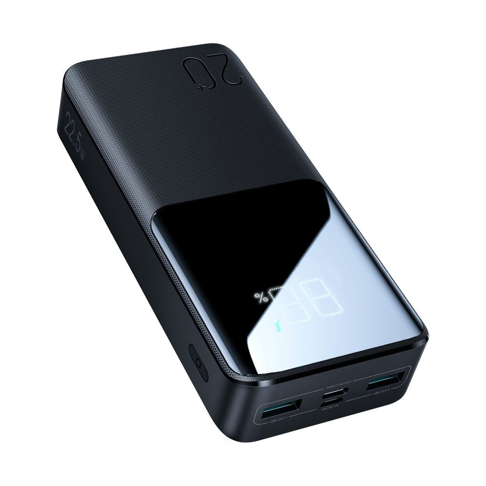 Baterie Externa Joyroom, 20000mAh, 22.5W, QC + PD, 1 x USB-C - 2 x USB-A, Neagra JR-QP192