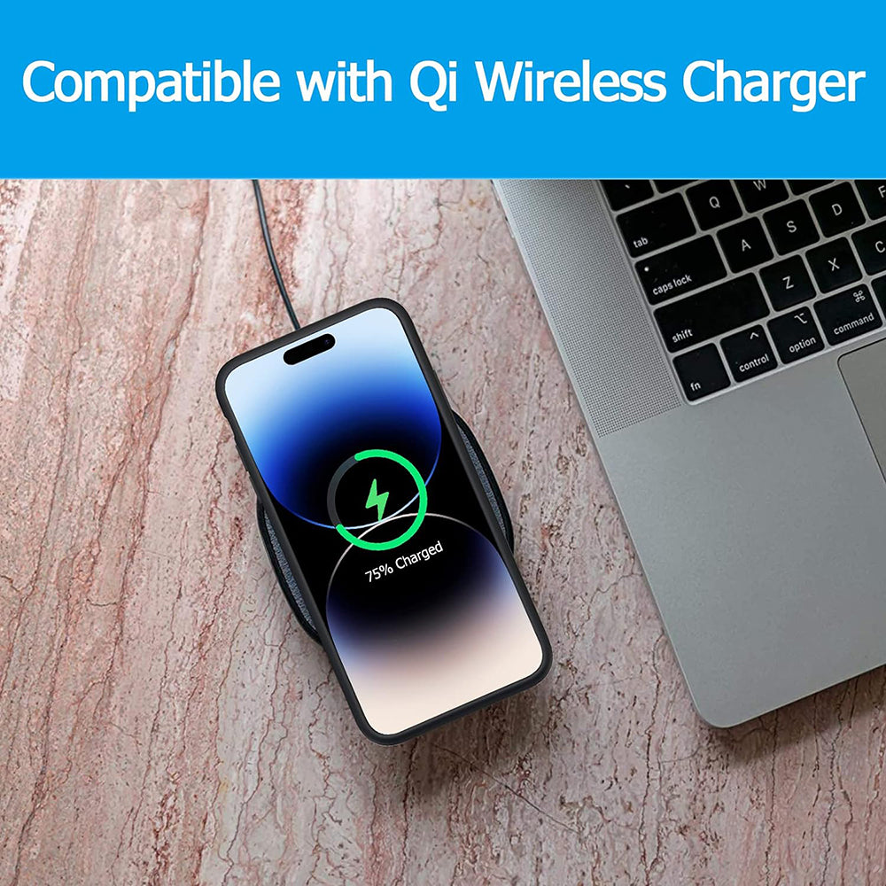Baterie Externa Tip Husa Wireless Techsuit Power Pro Battery pentru Apple iPhone 15, 7000mAh, Neagra
