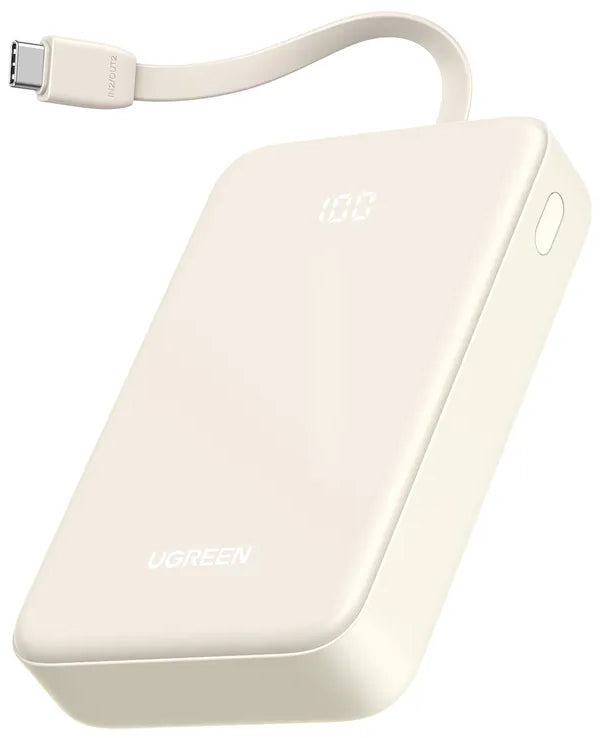 Baterie Externa UGREEN PB521, 20000mAh, 30W, QC + PD, 1 x USB-A - 2 x USB-C, Alba