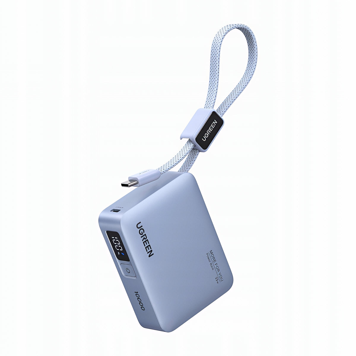 Baterie Externa UGREEN PB584 (75173B), 10000mAh, 33W, QC + PD, 1 x USB-A - 2 x USB-C, Bleu