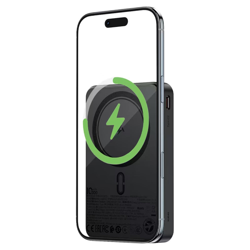 Baterie Externa Wireless Acefast M31, 10000mAh, 22.5W, QC + PD + FQI, 1 x QI - 1 x USB-A - 2 x USB-C, Neagra